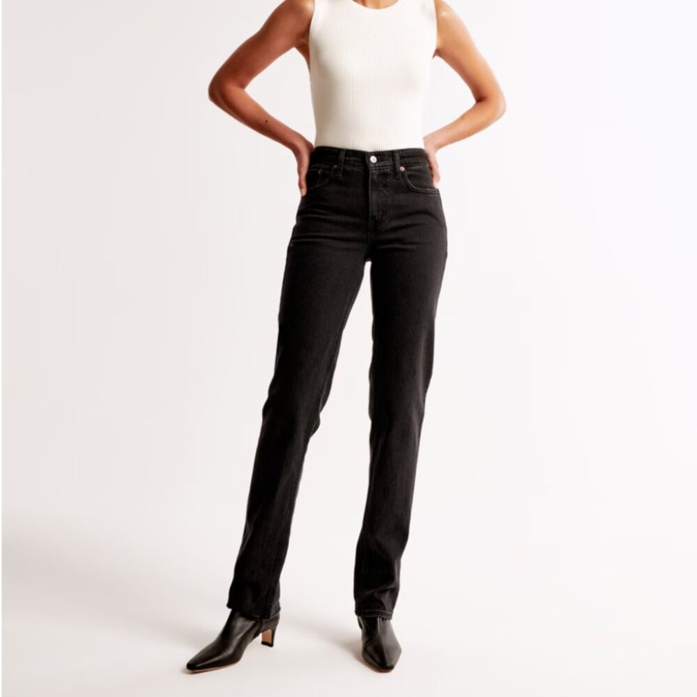 Abercrombie Mid Rise Straight Jean